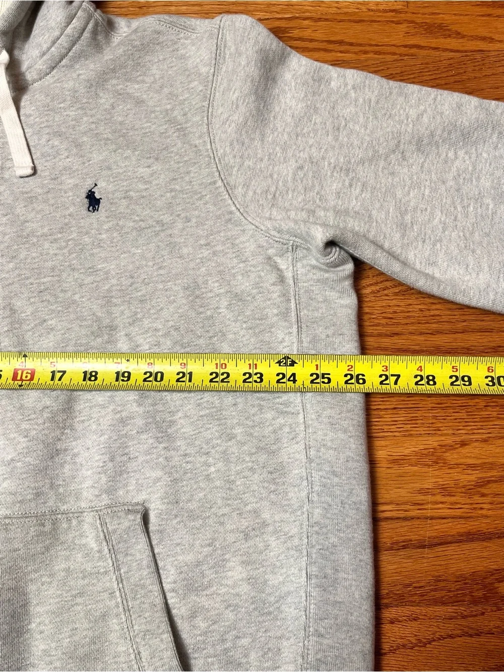 Polo Ralph Lauren Gray Zip Up Hoodie Heavyweight Waffle Lined Hood Size XXL